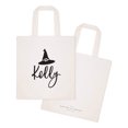 thumbnail image 2 of Personalized Name Witch Cotton Canvas Tote Bag, 2 of 5