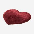 thumbnail image 1 of Toystoory Alfombras Alfombra de piso En forma de corazón Alfombras a prueba de frío para interiores Mesita de noche Dormitorio Sala de estar Hogar Decoración del hogar Vino rojo 30×40cm Toystoory HA072082-08, 1 of 6