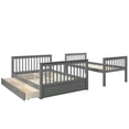 thumbnail image 4 of ARCTICSCORPION Kids Pinewood Bunk Bed Twin-Over-Full Bunk Bed with Storage Drawers and Ladders Gray, 4 of 7