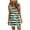 Green womens tops summer, variant on USSUMA Striped Tropical Print Mini Beach Dresses for Women Casual Summer V Neck Sleeveless Womens Sun Dresses Vacation Sexy Cami Pocket Elastic Waist Short Sundresses Wedding Guest for Women