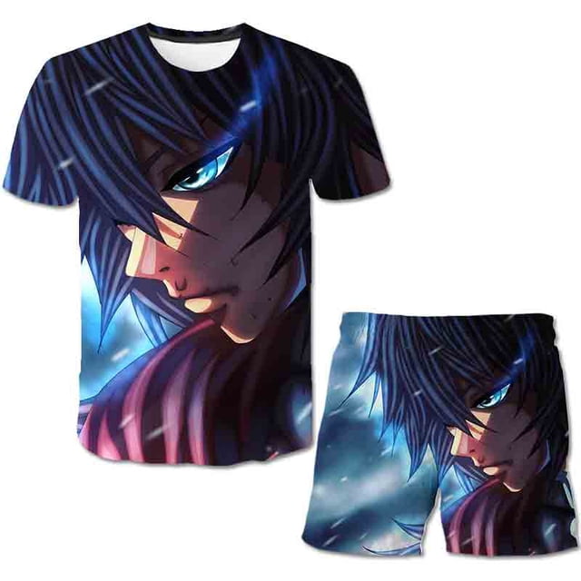 Cartoon Demon Slayer Trajes Ropa Niños Bebés Niños Niñas Verano Camisetas amp; Pantalones cortos Ropa Trajes Conjuntos de impresión 3D9T Gao Jinjia LED