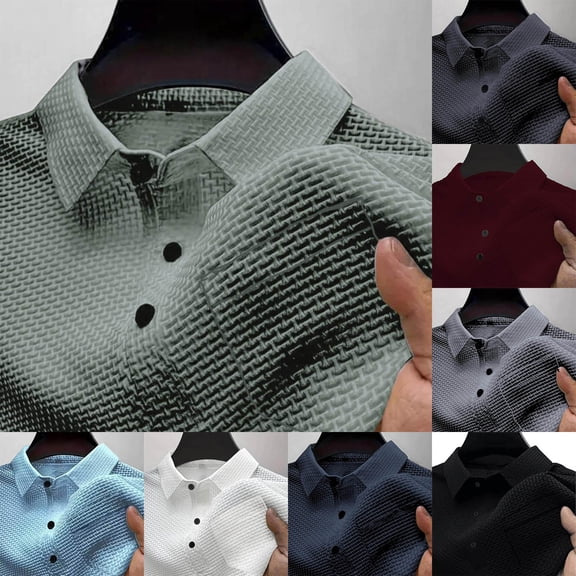 Vetsdori Mens Short Sleeve T-Shirts Ice-Silk and Polo Pocket Casual Business Travel Plain Summer Shirts for Men Collar