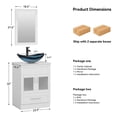 thumbnail image 3 of ELECWISH 24" Vanity Bathroom Cabinet with Mirror and Vessel Sink Bowl Faucet Combo Set, 3 of 12
