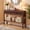 Walnut, variant on Lausaint Home Entryway Table with Power Outlets & USB-C,Vintage Slatted Hollow console table with 3 Drawers,Sofa Table Behind Couch for Living Room, Hallway, Foyer,47"Walnut