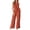 Orange, variant on Women's 2 Piece Sets Halter Jumpsuit Sleeveless Flowy Wide Leg Pants Loose Fit Casual Outfit with Pockets