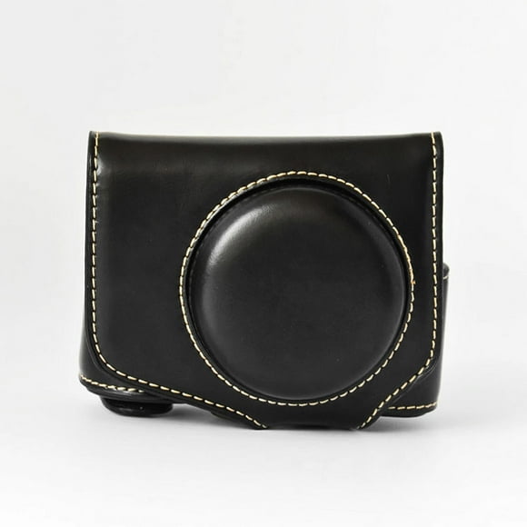 Amdohai Leather Camera Case Bag with Strap for Canon Powershot G7 X Mark II G7X II Camera Black