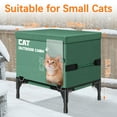 thumbnail image 6 of Warm Heated Cat House for Outside Feral Barn Cats in Winter, Outdoor Cat House Weatherproof with Heating Pad, Insulated Shelter for Outside Stray Barn Cat Kitty w/ 2 Safe Escape Doors, 16"Lx12"Wx17H", 6 of 13