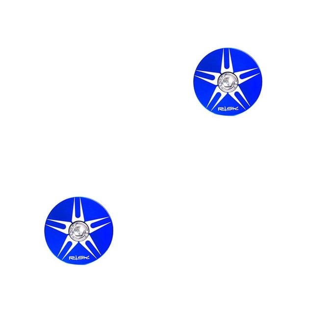ZLight RISK Professional Rustproof Headset Cover Waterproof Exquisite Wear-resistant 28.6mm Front Fork Cycling Headset Accessories Blue Star Thorn 2Set