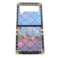 thumbnail image 4 of TPU and PC Foldable Phone Case Anti-slip Sockproof Colorful Phone Case with Lanyard and Stand for Z Flip 4, 4 of 4