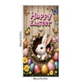 thumbnail image 5 of Luxcidy Easter Door Cover Cute Rabbit Door Party Decoration Supplies, Front Door Covers Spring Wall Decorations Bunny Backdrop for Indoor Outdoor Home Office Classroom Decor 35 x 71 (T), 5 of 6