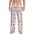 thumbnail image 2 of Goofa Tulips Flowers Printed Soft Pajama Pants for Men, Wide Leg Comfy Casual Lounge Yoga Pants-Small, 2 of 9