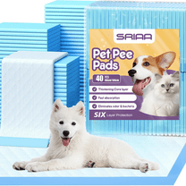 SRIAA Multi-Purpose Pet Pee Pads Large Size – 40-Count, 24x24 Inches, 6-Layer Premium Absorbent Training Pads for Dogs and Cats