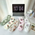 thumbnail image 3 of 5Pairs Womens Fuzzy Socks Fleece Fluffy Cabin Plush Warm Sleep Soft Cozy Winter Adult Socks Fruit Pattern, 3 of 6