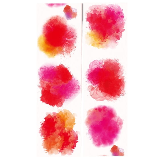 Watercolor PET Tape Scrapbooking Decorative Tape Aesthetic Masking Tape for Scrapbooking Journal Photo Album 50mmX2M