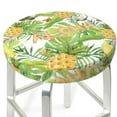 thumbnail image 3 of Daiia Gnome and Pineapple Stool Covers Round,Round Bar Stool Covers Waterproof Bar Chair Covers Washable Stool Cushion Slipcover for 12-14 Inch Chair-12 inch, 3 of 7