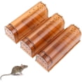 thumbnail image 1 of Humane Live Mouse Traps Catch Mice No Kill, Dispositivo de trampa para ratones pequeños seguro y reutilizable, 3 paquetes Xemadio CJWUS-7060, 1 of 5