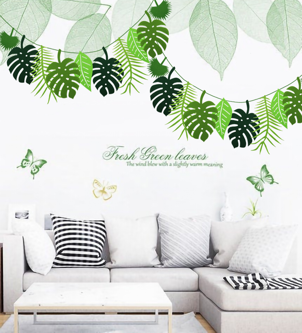4 Pack Tropical Leaf Banner Hawaii Luau Party Leaves Garland Summer Beach Theme Wedding Birthday Party Decor - image 2 of 7