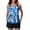 Blue Tie-dye, variant on Summer Mae Blouson Tankini Swimsuits for Women 2025 Tummy Control Two Piece Bathing Suits with Sporty Pockets Swim Shorts