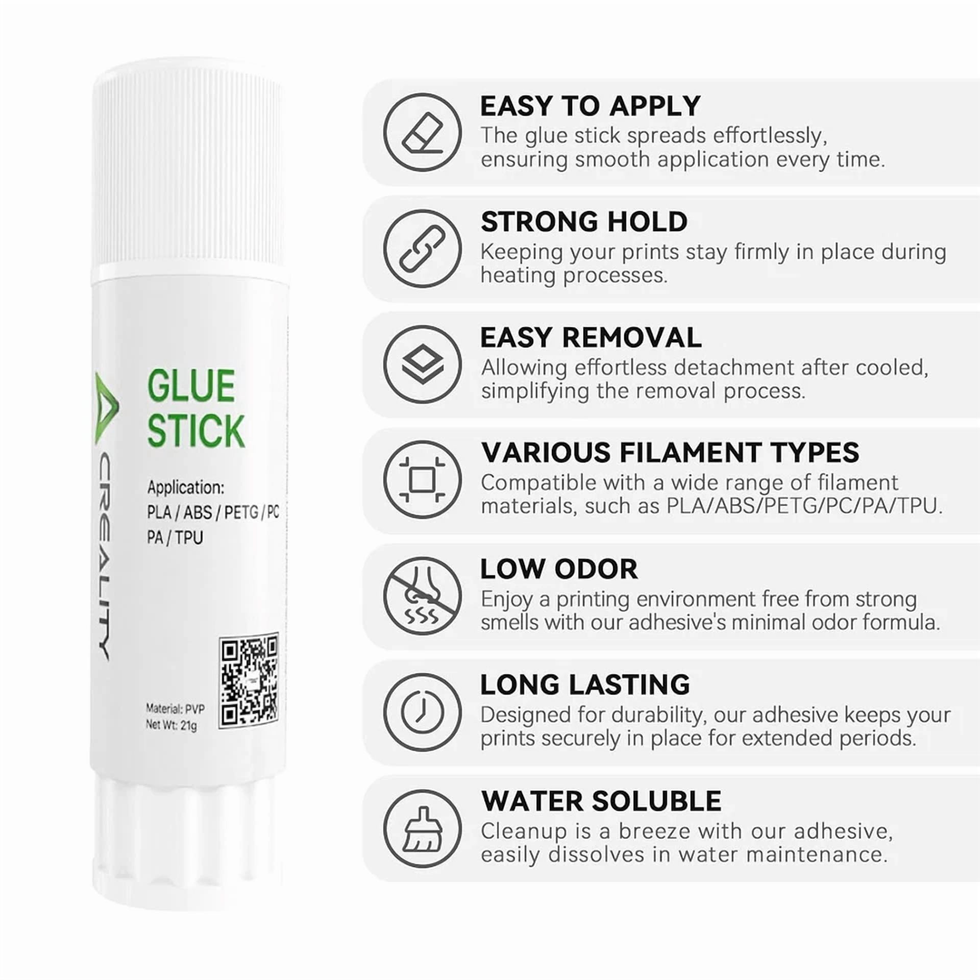 CIRCLE- Creality 3D Printer Glue Sticks Pvp Solid Glue Sticks For 3D Printer Hot Bed, En