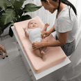 thumbnail image 3 of Comfy Cubs Muslin Changing Pad Cover, Soft Diaper Changing Station Covers for Baby (Blush), 3 of 6