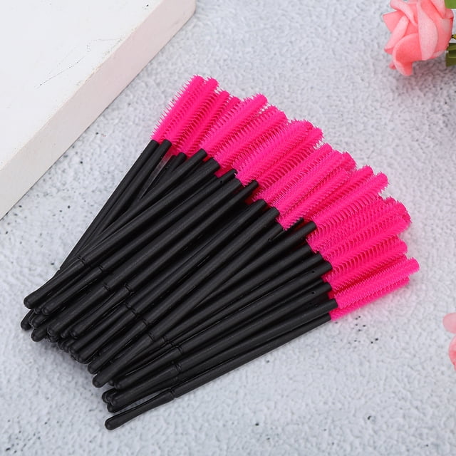 Mini cepillo para pestañas, 50 piezas/juego, cepillo para pestañas desechable, cepillo para pestañas de silicona, cepillo para pestañas, diseño a prueba de futuro