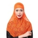 thumbnail image 1 of Jumpingount Pañuelo musulmán para mujer Hijab Cap Encaje islámico Cubierta completa Underscarf Chal Wrap Accesorio para el cabello naranja, 1 of 6