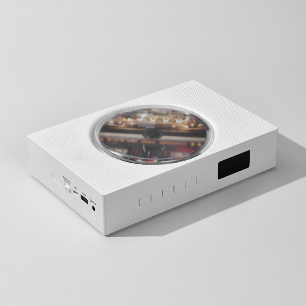 Portable Rechargeable CD Player with Dual HiFi Speakers & Wireless Support
