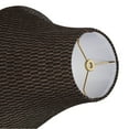 thumbnail image 2 of Aspen Creative 30157 Transitional Bell Shape Spider Construction Lamp Shade in Black & Brown, 12" wide (6" x 12" x 9 1/2"), 2 of 6