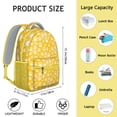 thumbnail image 6 of Yellow Dog Paw Footprint Backpack for School,Cute School Bag,Schoolbag with Adjustable Shoulder Straps & Padded Back,15.3"x11"x6.7", 6 of 6