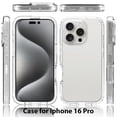 thumbnail image 6 of ELEHOLD Clear Case for iPhone 16 Pro, Anti-Yellowing Anti-Scratch Soft TPU Transparent Back Case,Clear, 6 of 6