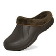 thumbnail image 3 of BdTemWBs Unisex Lined Clogs Line Garden Slippers House Home Winter Clogs Shoes Work Shoes Kitchen Shoes (Brown - Lined,13), 3 of 8