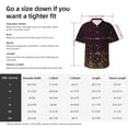 thumbnail image 5 of Sikiie Gold stars luxury sparkling Print Men's Hawaiian Shirt, Summer Beach Button Pocket Short Sleeve T-Shirt,XX-Large, 5 of 7