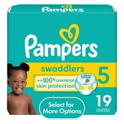 Pampers Swaddlers Baby Diapers Size 5, 19 Count (Select for More Options)