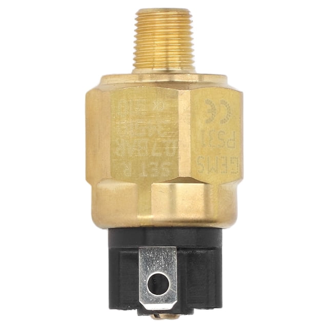 Pressure Sensor, Portable High Sensitivity Brass Excavator Pressure Switch Practical Simple Structure Corrosion Resistance For Replacement 0.8 Bar,0.7 Bar