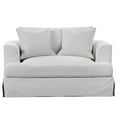 thumbnail image 4 of Sunset Trading Newport 52" Fabric Slipcover for Chair & A Half w Ottoman / White, 4 of 8
