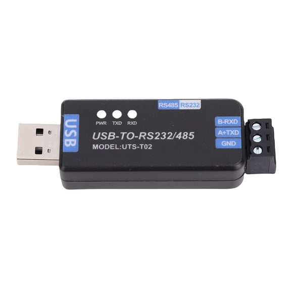USB To 485 232 Communication Module, USB To 485 232 Serial Converter Half Duplex Bidirectional ESD Protecting with 3 LED Indicator Lights for Control