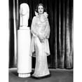 thumbnail image 2 of Smart Girl Gail Patrick In A White Satin And Silver Lace Dress With Sable Trim 1935 Photo Print, 2 of 2