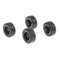 thumbnail image 2 of Rushawy 4 Pieces 1: 64 Wheels Simulation Model Car Wheels Tires with Round Rod Axles for Black, 2 of 9