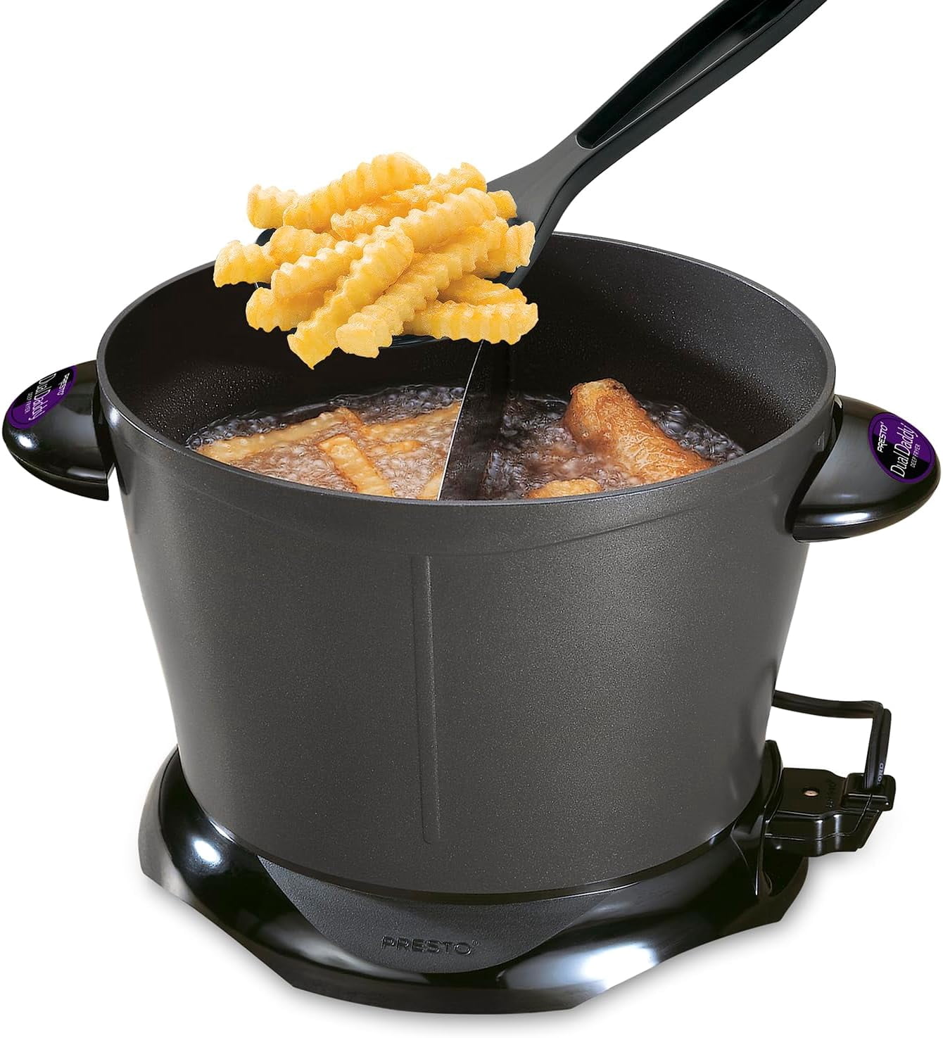 Presto DualDaddy Electric Deep Fryer, Black