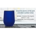 thumbnail image 4 of Stemless Wine Tumblers 12 oz. Set of 6, Bulk Pack - Insulated, Perfect for Wine, Cocktails, Other Hot & Cold Beverages - Blue, 4 of 5