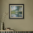 thumbnail image 4 of IDEA4WALL Premium Frame Wall Art Claude Monet Watercolor Forest Lake Reflection Classic Canvas Print Antique Countryside Fine Art Classic Historic Artwork for Home Decor - 26"x26" Black, 4 of 5