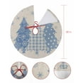 thumbnail image 7 of Blue Christmas Christmas Tree Skirt 36 Inches Large Christmas Skirt Tree, Retro Xmas Blue Snowflake Pine Tree Beige Tree Skirt Christmas Decorations for Fireplace Party Holidays Indoor Outdoor, 7 of 7