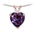 thumbnail image 3 of Star K � 8mm Heart Simulated Alexandrite Pendant Necklace, 3 of 9