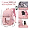 thumbnail image 4 of Mochila ACESAK para niñas, adolescentes y mujeres, casual, de viaje, rosa, 4 of 6