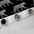 thumbnail image 4 of Feelyou Wildlife Leopard Black Out Curtains, Black Grey Curtains Pack of 2 (42x63 Each), 4 of 6