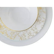 Crown Display™ Wedding Plate Combo: 20 Main Course 10 and 20 Salad/Dessert 8 Premium Disposable Plates - Versa White Design