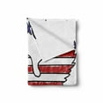 thumbnail image 2 of American Flag Soft Flannel Fleece Throw Blanket, Sketch Patriotic Bald Eagle National Majestic Emblem Symbolic Image Art, Cozy Plush for Indoor and Outdoor Use, 60" x 80", Red Blue, by Ambesonne, 2 of 6