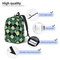 thumbnail image 4 of Yiaed Green Squares Print Backpack, Premium Laptop Backpack, Travel Backpack for Women, Lightweight Backpacks, Comfortable Back Pack-Small, 4 of 7