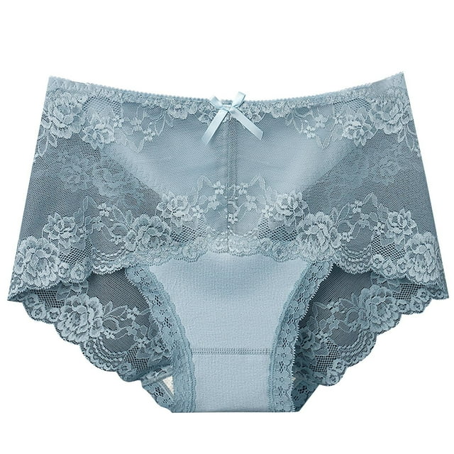 Womens Underwear Lace Safety Pants Mid Waist Solid Breathable