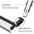 thumbnail image 3 of Kinlink 1 Pair 16 Inch Drawer Slides, 3- Fold Full Extension Center Mount Drawer Glides, Ball Bearing Side Mount Drawer Rails for Kitchen Dresser, 3 of 5